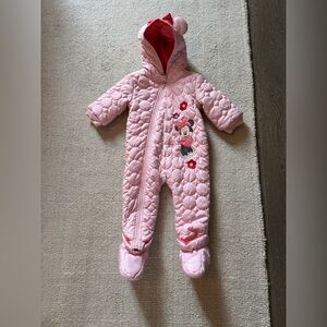 Disney Minnie Pink Snowsuit 12-18 months